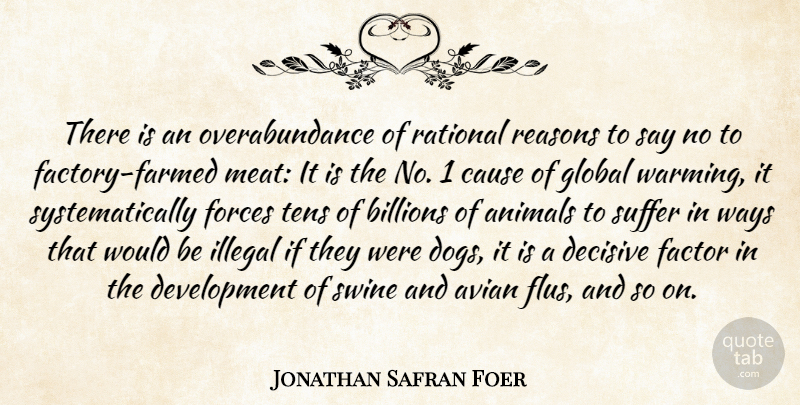 Jonathan Safran Foer Quote About Dog, Animal, Suffering: There Is An Overabundance Of...
