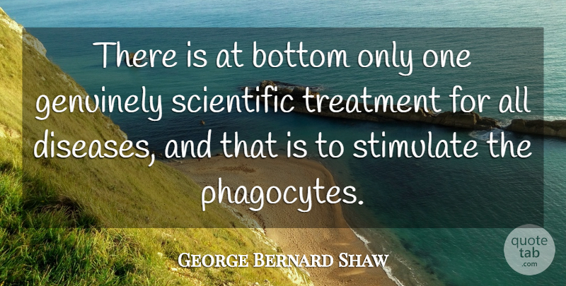 George Bernard Shaw Quote About Disease, Treatment, Bottom: There Is At Bottom Only...