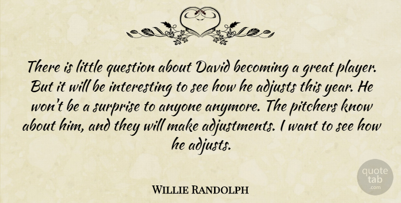 Willie Randolph Quote About Anyone, Becoming, David, Great, Pitchers: There Is Little Question About...