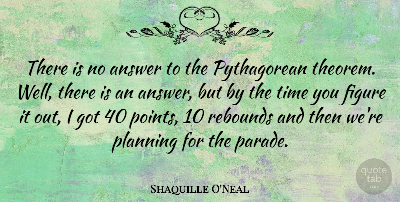 Shaquille O'Neal Quote About Basketball, Pythagorean Theorem, Answers: There Is No Answer To...