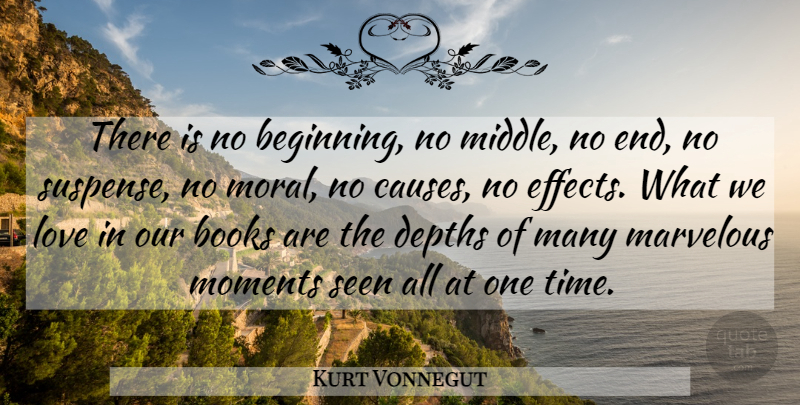 Kurt Vonnegut Quote About Book, Slaughterhouse Five, Suspense: There Is No Beginning No...