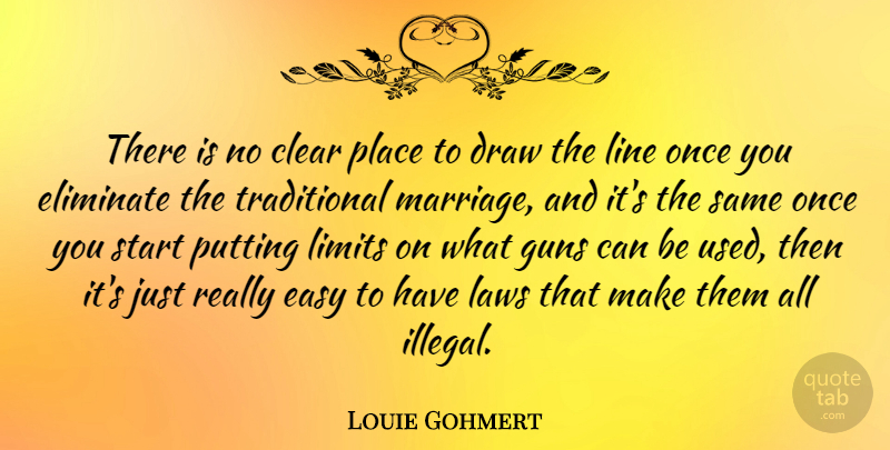 Louie Gohmert Quote About Gun, Law, Lines: There Is No Clear Place...
