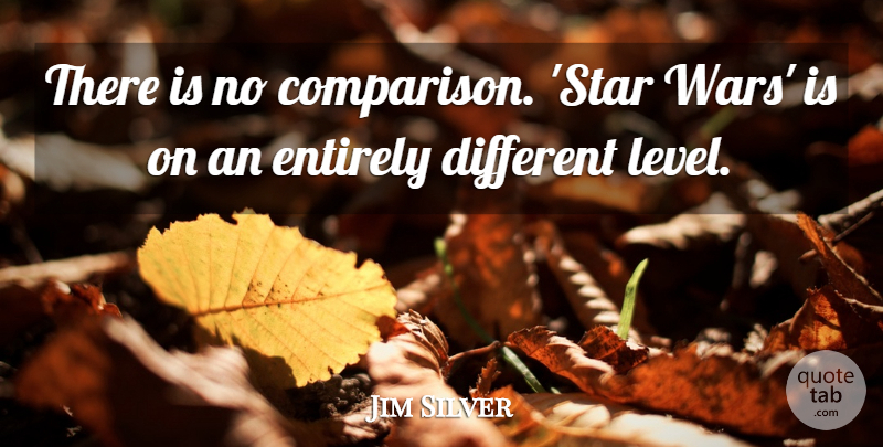 Jim Silver Quote About Entirely: There Is No Comparison Star...