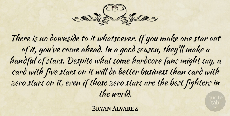 Bryan Alvarez Quote About Best, Business, Card, Despite, Downside: There Is No Downside To...