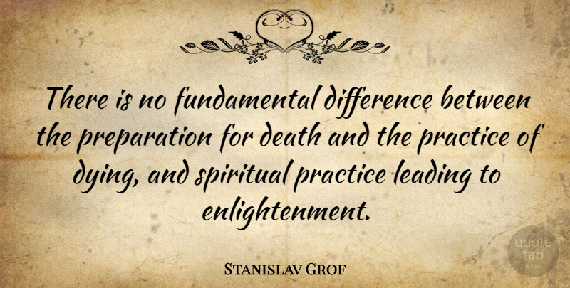 Stanislav Grof Quote About Spiritual, Practice, Differences: There Is No Fundamental Difference...