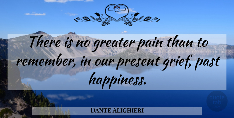 Dante Alighieri Quote About Pain, Grief, Past: There Is No Greater Pain...