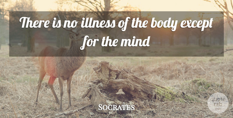 Socrates Quote About Inspiration, Mind, Body: There Is No Illness Of...