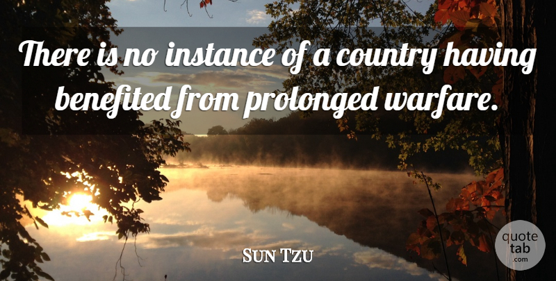Sun Tzu Quote About Chinese Philosopher, Country, Instance, Prolonged: There Is No Instance Of...