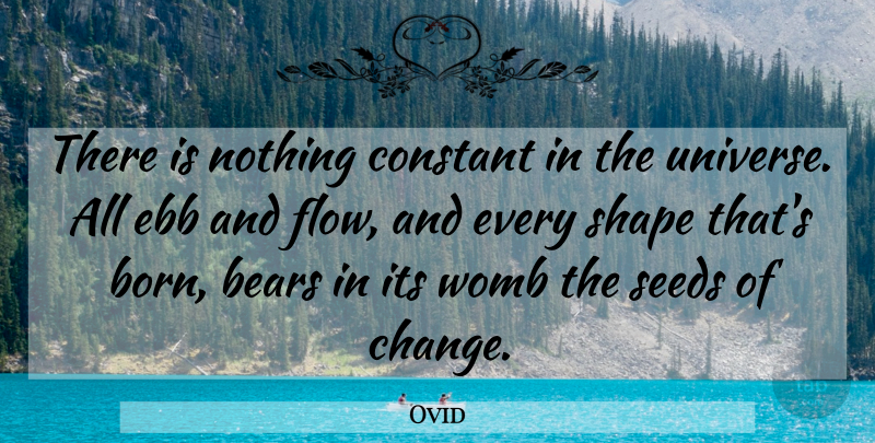 Ovid Quote About Destiny, Ebb And Flow, Shapes: There Is Nothing Constant In...