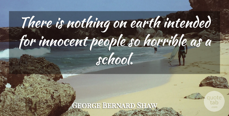 George Bernard Shaw Quote About Educational, School, People: There Is Nothing On Earth...