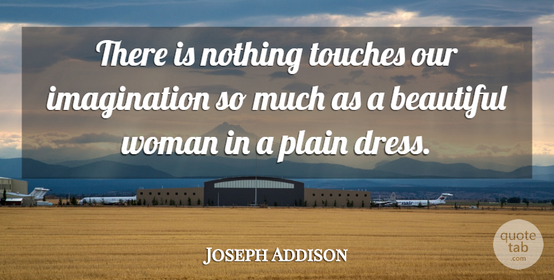 Joseph Addison Quote About Beautiful, Imagination, Beautiful Women: There Is Nothing Touches Our...