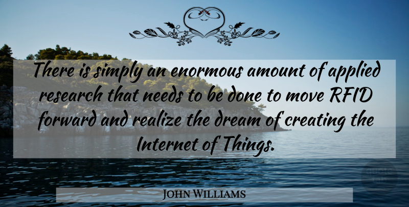 John Williams Quote About Amount, Applied, Creating, Dream, Enormous: There Is Simply An Enormous...