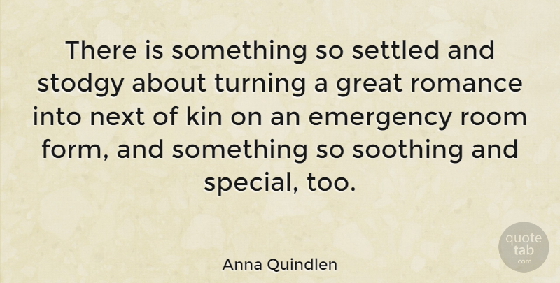 Anna Quindlen Quote About Romance, Special, Rooms: There Is Something So Settled...