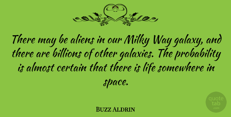 Buzz Aldrin Quote About Space, May, Way: There May Be Aliens In...