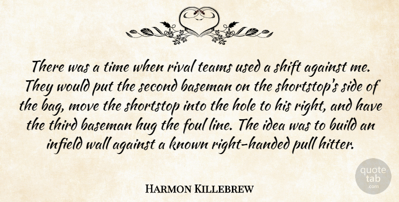 Harmon Killebrew Quote About Against, Baseman, Build, Foul, Hole: There Was A Time When...