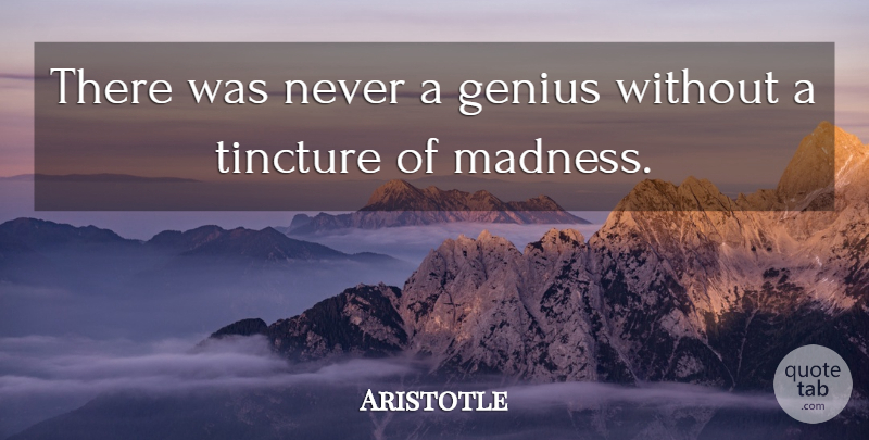 Aristotle Quote About Genius, Greek Philosopher: There Was Never A Genius...