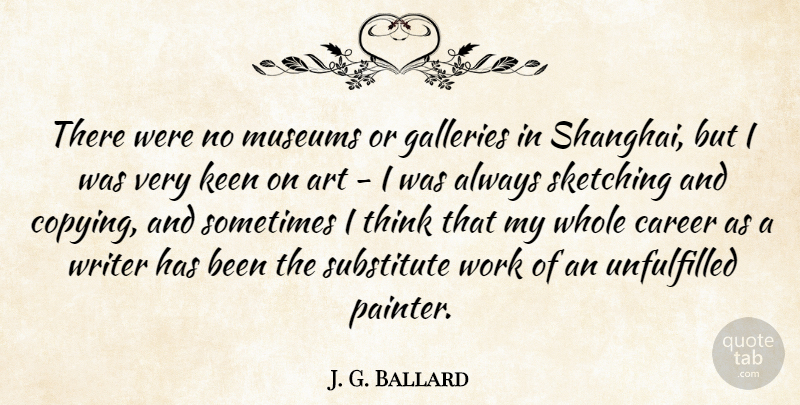 J. G. Ballard Quote About Art, Career, Galleries, Keen, Museums: There Were No Museums Or...