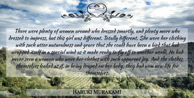 Haruki Murakami Quote About Girl, Wind, Clothes: There Were Plenty Of Women...