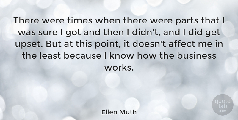 Ellen Muth Quote About Upset, Knows, Know How: There Were Times When There...