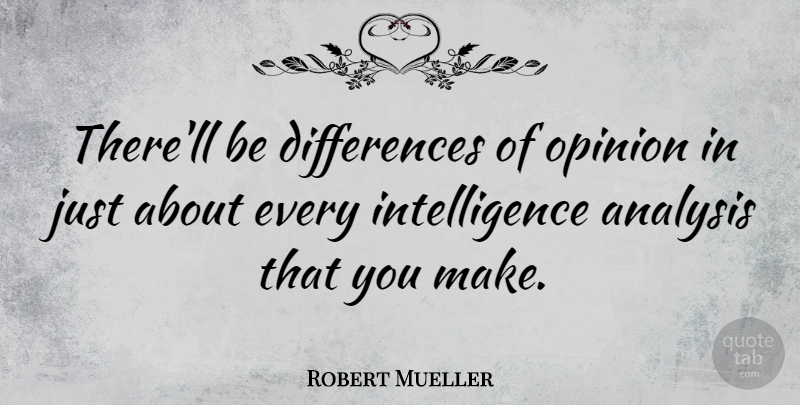 Robert Mueller Quote About Differences, Analysis, Opinion: Therell Be Differences Of Opinion...
