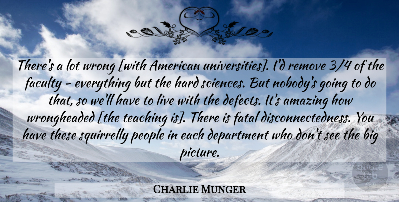 Charlie Munger Quote About Teaching, People, American Universities: Theres A Lot Wrong With...
