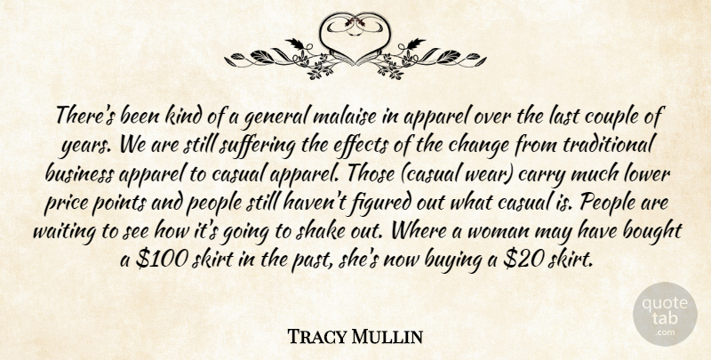 Tracy Mullin Quote About Apparel, Bought, Business, Buying, Carry: Theres Been Kind Of A...