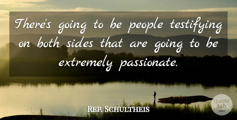 Rep. Schultheis Quote About Both, Extremely, People, Sides: Theres Going To Be People...