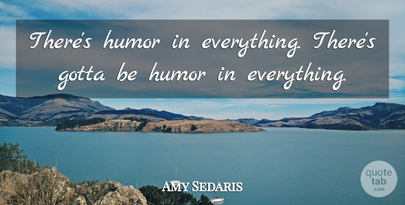 Amy Sedaris Quote About undefined: Theres Humor In Everything Theres...