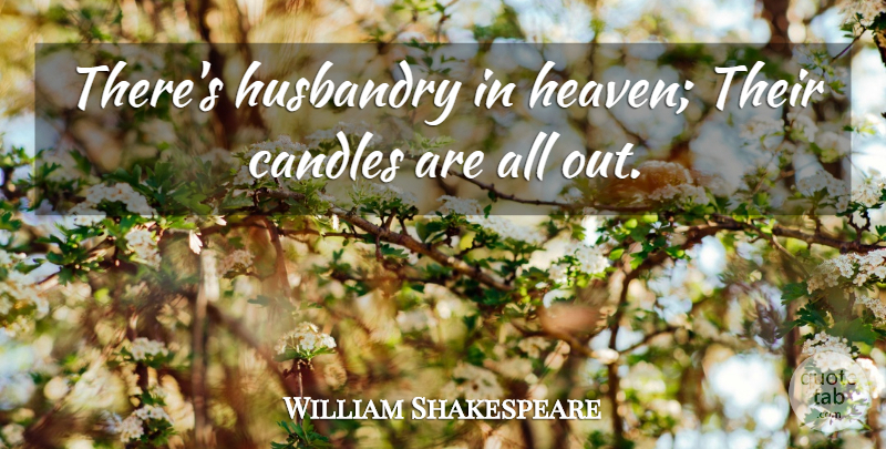 William Shakespeare Quote About Heaven, Important Macbeth, Macbeth Sleep: Theres Husbandry In Heaven Their...