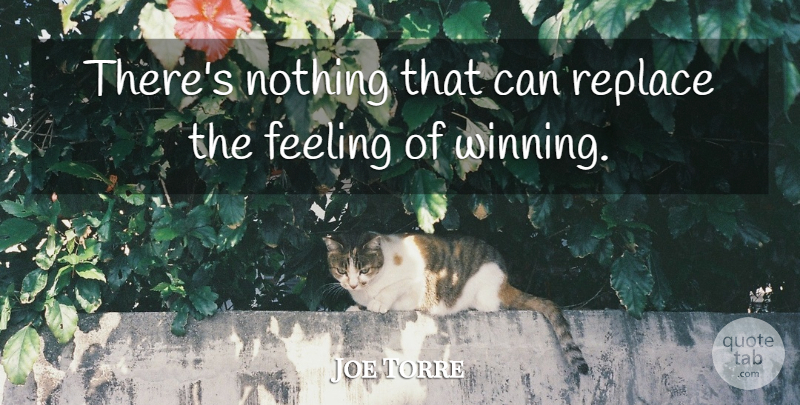 Joe Torre Quote About undefined: Theres Nothing That Can Replace...