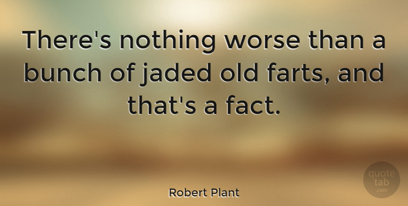 Robert Plant Quote About Facts, Fart, Bunch: Theres Nothing Worse Than A...