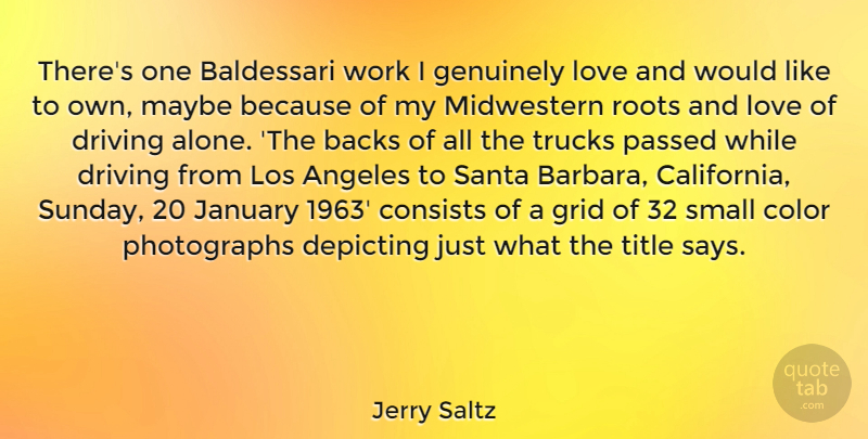 Jerry Saltz Quote About Sunday, Santa Barbara, Color: Theres One Baldessari Work I...