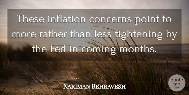 Nariman Behravesh Quote About Coming, Concerns, Fed, Inflation, Less: These Inflation Concerns Point To...