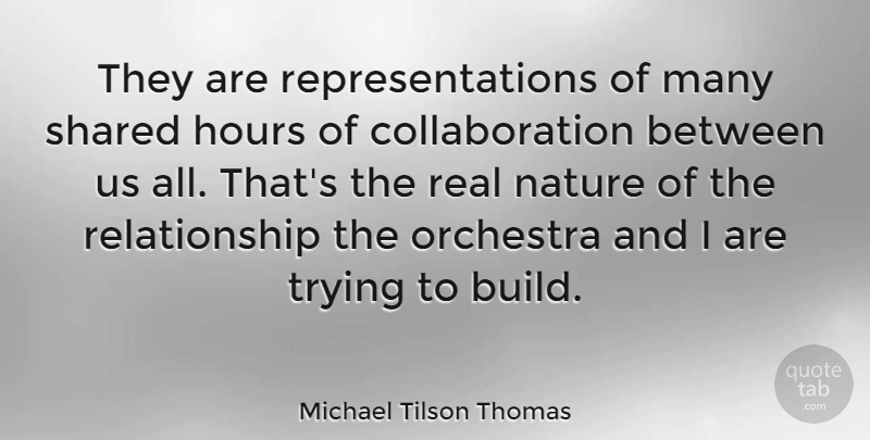 Michael Tilson Thomas Quote About Nature, Real, Trying: They Are Representations Of Many...