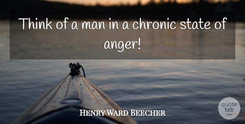 Henry Ward Beecher Quote About Thinking, Men, States: Think Of A Man In...