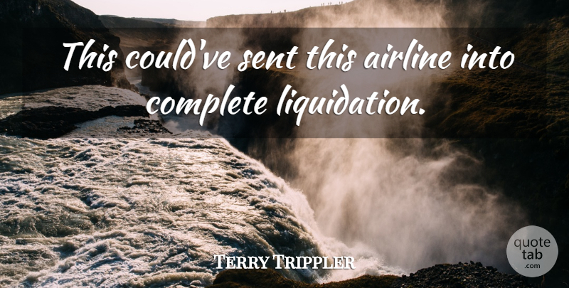 Terry Trippler Quote About Airline, Complete, Sent: This Couldve Sent This Airline...