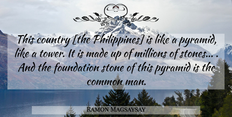 Ramon Magsaysay Quote About Country, Men, Pyramids: This Country The Philippines Is...