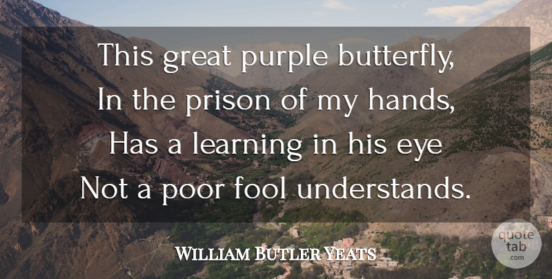 William Butler Yeats Quote About Butterfly, Eye, Garden: This Great Purple Butterfly In...