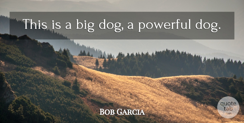 Bob Garcia Quote About Powerful: This Is A Big Dog...