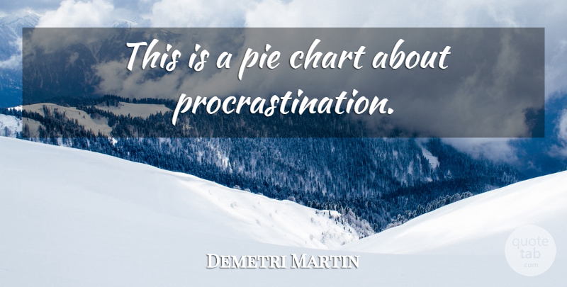 Demetri Martin Quote About Funny, Procrastination, Pie: This Is A Pie Chart...