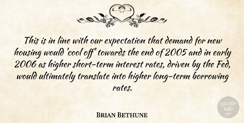 Brian Bethune Quote About Borrowing, Demand, Driven, Early, Expectation: This Is In Line With...