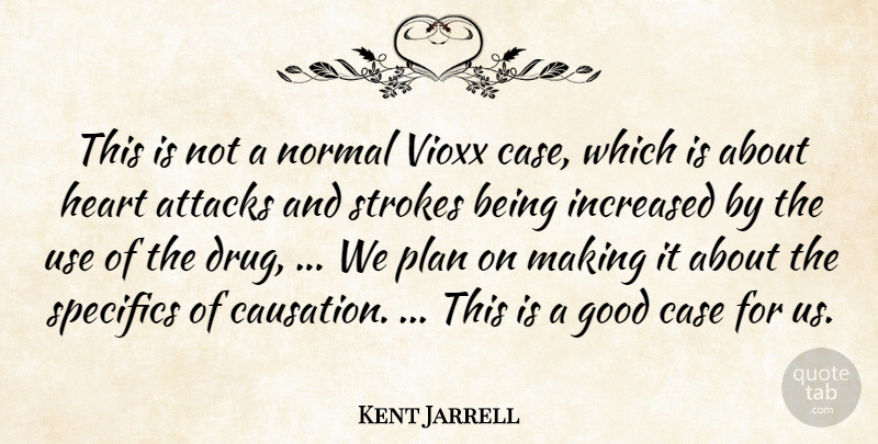 Kent Jarrell Quote About Attacks, Case, Good, Heart, Increased: This Is Not A Normal...