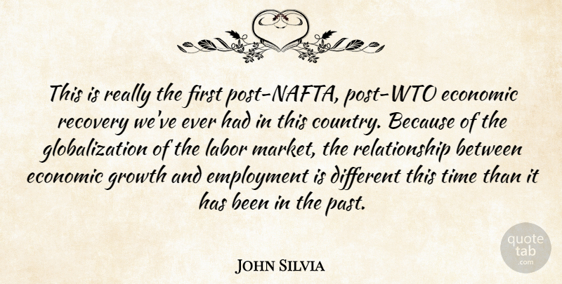 John Silvia Quote About Economic, Employment, Growth, Labor, Recovery: This Is Really The First...
