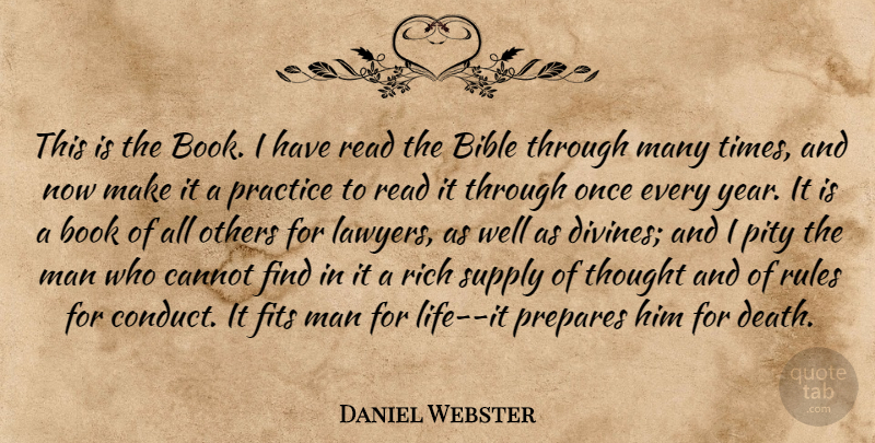 Daniel Webster Quote About Book, Men, Years: This Is The Book I...