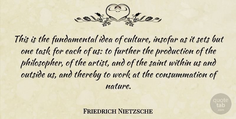 Friedrich Nietzsche Quote About Philosophical, Artist, Ideas: This Is The Fundamental Idea...