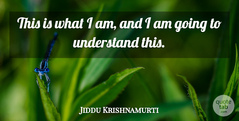 Jiddu Krishnamurti Quote About undefined: This Is What I Am...