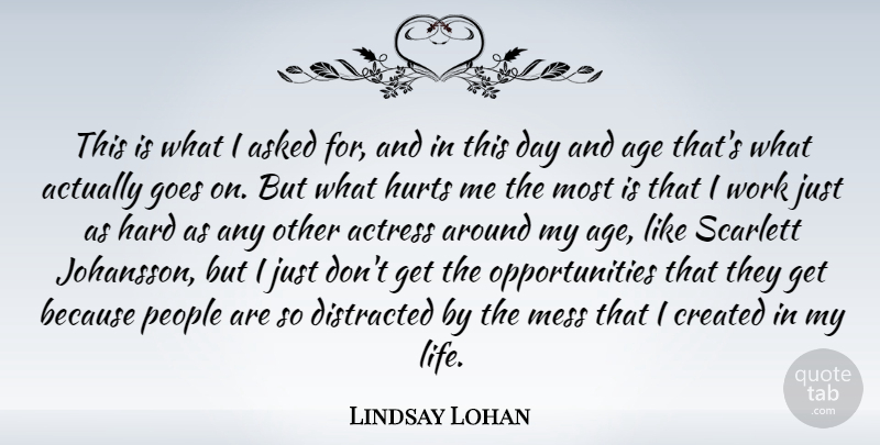 Lindsay Lohan Quote About Birthday, Hurt, Opportunity: This Is What I Asked...