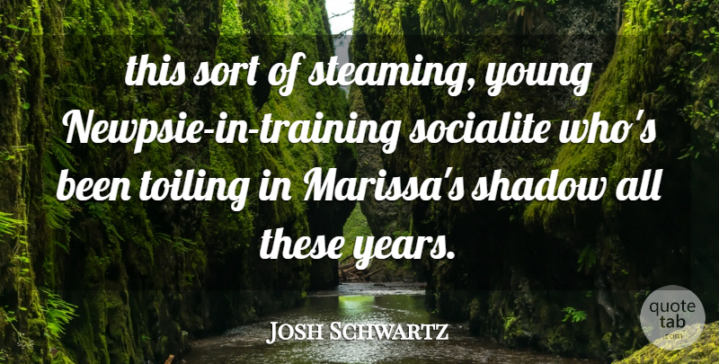 Josh Schwartz Quote About Shadow, Sort: This Sort Of Steaming Young...
