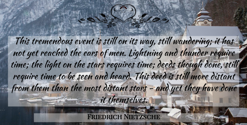 Friedrich Nietzsche Quote About Stars, Men, Light: This Tremendous Event Is Still...