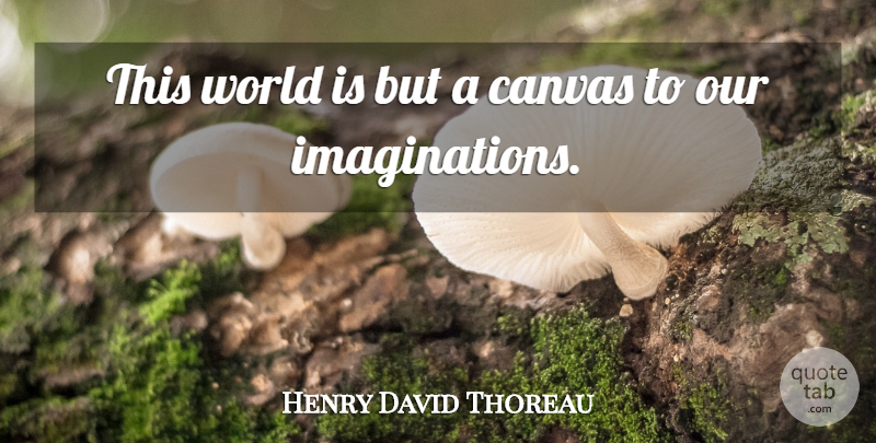 Henry David Thoreau Quote About Canvas, Imagination: This World Is But A...